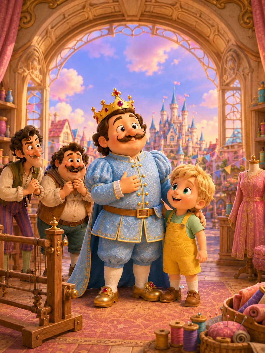 Copertina della fiaba I Vestiti Nuovi dell'Imperatore